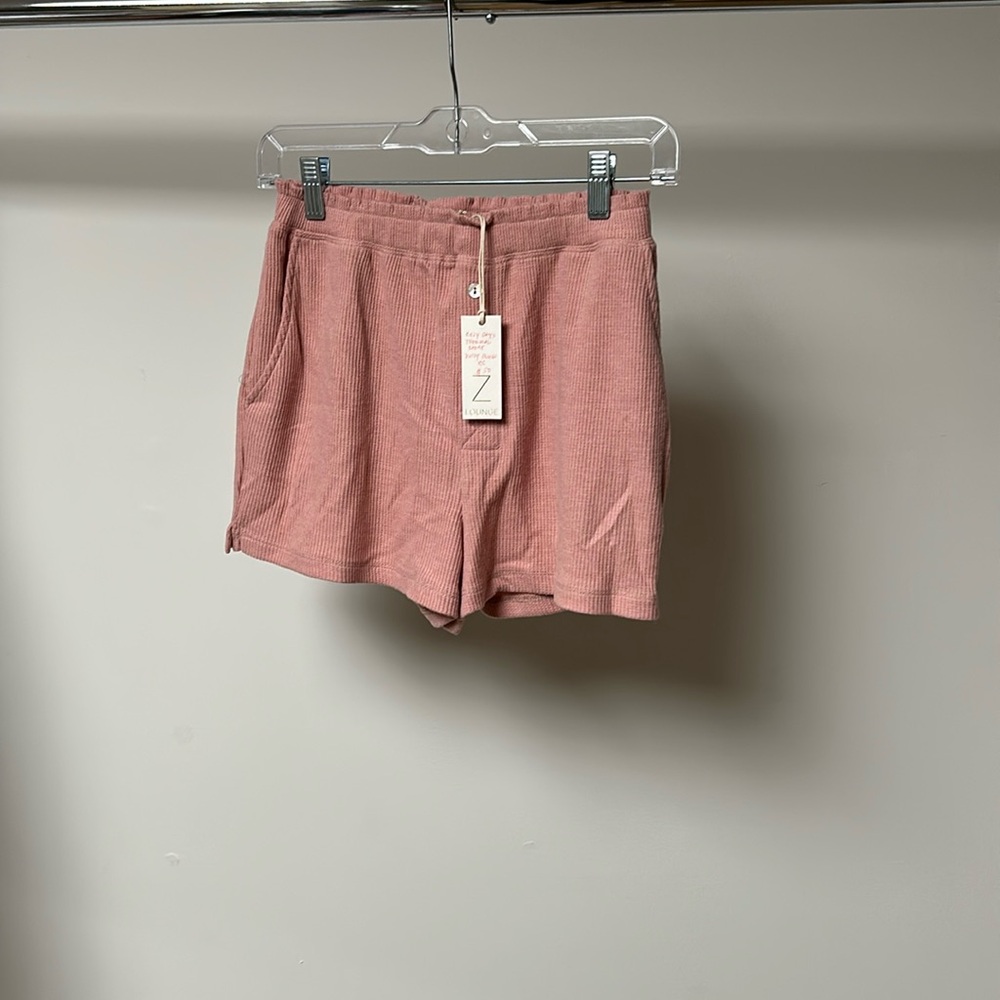 Z supply cozy days thermal short dusty blush